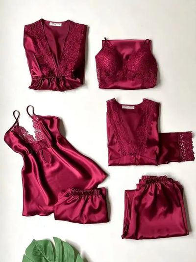 6 Pcs Women’s Nighty Set – Comfortable Sleepwear & Lounge Wear